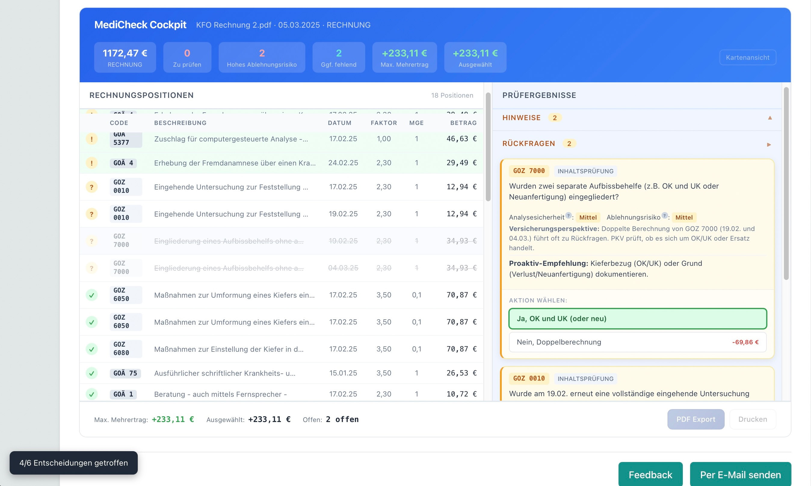 MediCheck – Intelligente Rechnungsanalyse